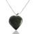 Natural Healing Stone Pendant Heart Shape Crystal Stone Pendant / Locket with Metal Chain for Healing and Meditation Size 25-30 mm Approx. (Hematite)