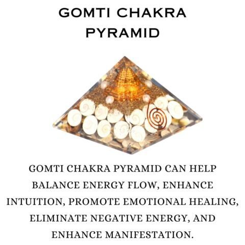 Natural Gomti Chakra Orgone Pyramid Vastu for Home Study Table Office Desk Reiki Feng Shui Reiki Symbol Crystal Showpieces for Home Decor Education Gifts