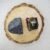 Hematite and Blood Stone AAA Grade Raw Natural Crystal Combo with Wooden Natural Bark Coaster for Healing, Meditation and Manifestation