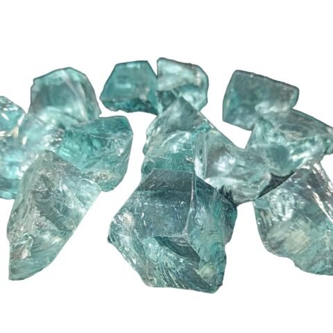 Natural Healing Aqua Blue Obsidian AAA Grade Raw Natural Healing Crytal Crystal Stone for Healing and Meditation 200 Grams - Pack of 4 to 8 Beautiful Crystals