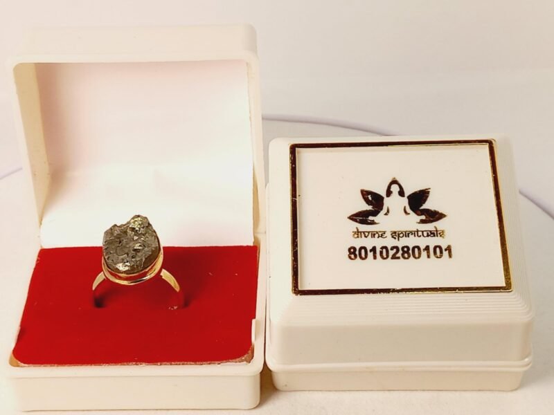 Lab Certified AAA Grade Natural Pyrite Panchdhatu Ring Adjustable Ring Original Pyrite Crystal Money Magnet For Abundance, Prosperity & Manifestation For Men & Women