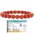 Natural Red Jasper Bracelet Lab-Certified AAA Grade 8mm Stretchable Original Unisex Bracelet for Root Chakra, Strength, Manifestation & Grounding Energy
