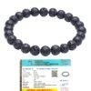 Natural Lava Bracelet Lab-Certified AAA Grade 8mm Stretchable Original Unisex Bracelet For Root Chakra, Grounding Energy, Protection, Protection & Manifestation