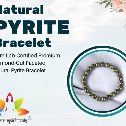 Natural Pyrite Bracelet AAA Grade Lab-Certified Original Stretchable 8mm Diamond-cut Faceted Real Crystal Unisex Bracelet For Prosperity, Abundance & Manifestation