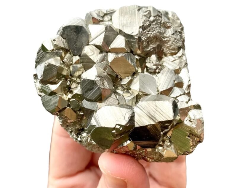 Divine Spirituals Pyrite Stone Original Cluster - High Energy Natural Iron Pyrite Stone Gold Rock Reiki Crystal Used for Increased Willpower and Manifestation (180 CARAT Approx.)