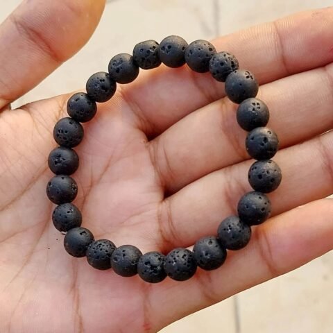 Divine Spirituals Natural Pure Certified 8mm Unisex Bracelets Super AAA Quality for Healing Meditation Success and Abundance Lava Bracelet