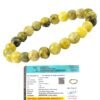 Natural Serpentine Bracelet Lab-Certified AAA Grade 8mm Stretchable Original Unisex Bracelet For Heart Chakra, Healing Energy, Kundalini Activation, Detoxification & Grounding