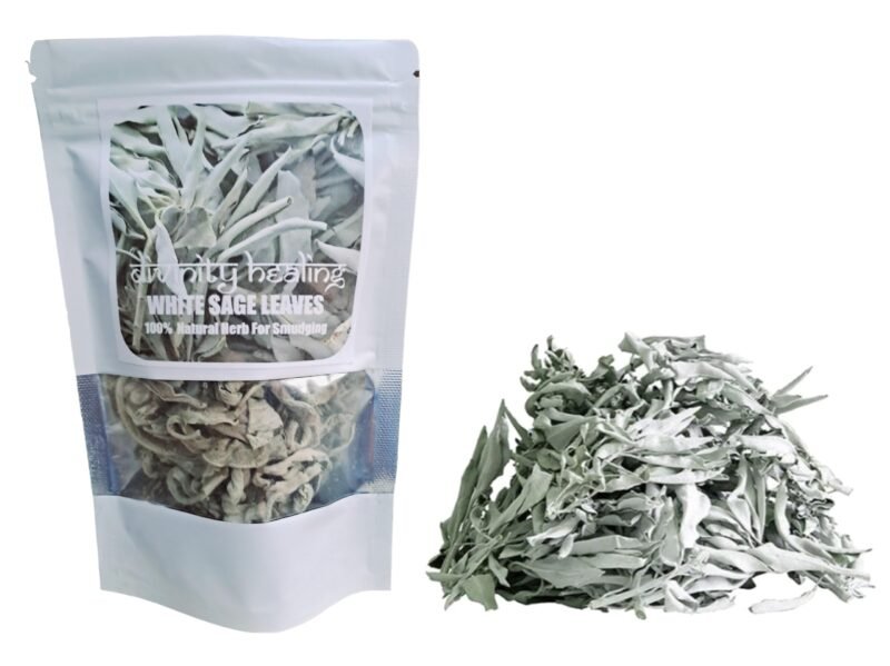 White Sage Leaves | Natural Pure California White Sage Dry Smudge Leaves - for Smudging Ancient Rituals Home Cleansing and Purification, Incense Meditation (75 Grams)