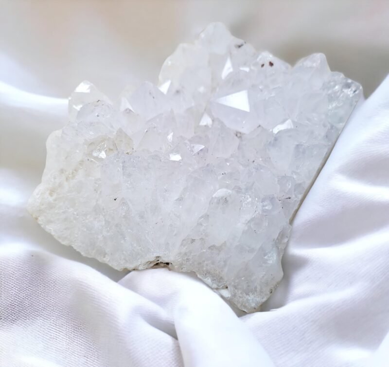Divine Natural Pure Clear Quartz Crystal Point Medium to Large Cluster Geode Rock for Healing Meditation and Increased Creativity