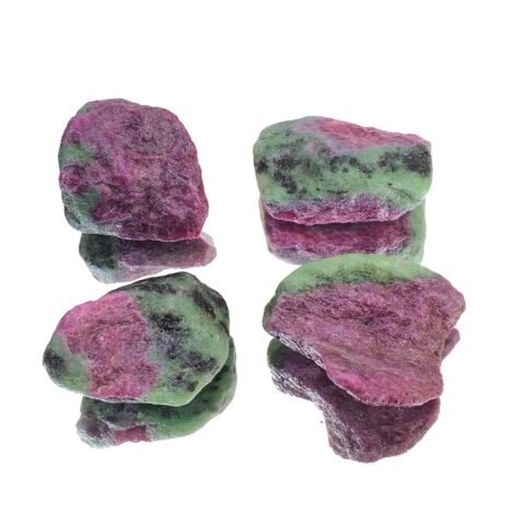 Natural Rought Raw Crystal Stones for Meditation, Healing, Feng Shui, Chakra Healing, Decor and Manifesting Abundance - 100 Grams (Natural Ruby Zoisite)