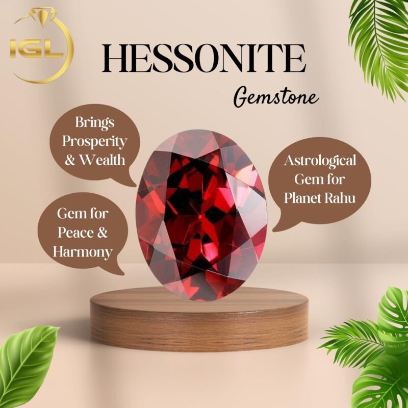 Natural Ceylon Srilankan Hessonite Gemstone Premium Original Certified Gomed/Gomedhak Gem approx 6 carat For Rahu, Protection, Peace, & Ring Jewelry For Men & Women - Image 4