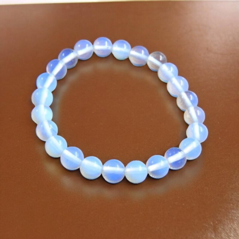 Opalite (Sea Opal Tiffany Stone) Bracelet Lab-Certified AAA Grade 8mm Stretchable Original Unisex Bracelet For Crown Chakra, Intuition, Inner Peace, Balance & Manifestation