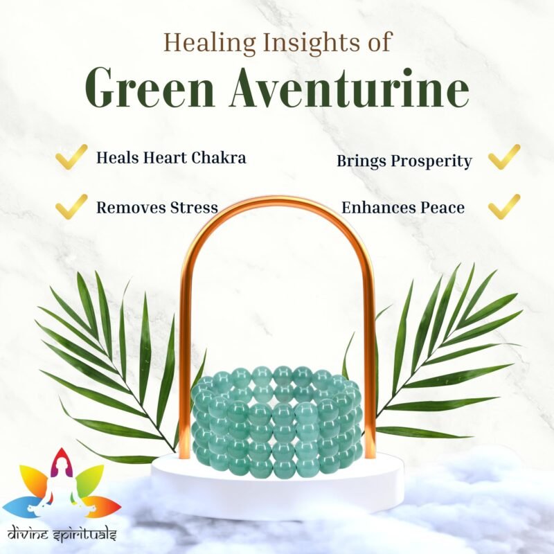 Lab Certified Premium Natural Green Aventurine Bracelet 10mm Strechable Original Real Crystal 'Stone of Growth' Bracelet For Abundance, Prosperity & Growth For Men & Women