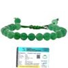 Natural Green Aventurine Bracelet Lab-Certified 8mm Adjustable Thread Unisex Authentic Crystal Bracelet