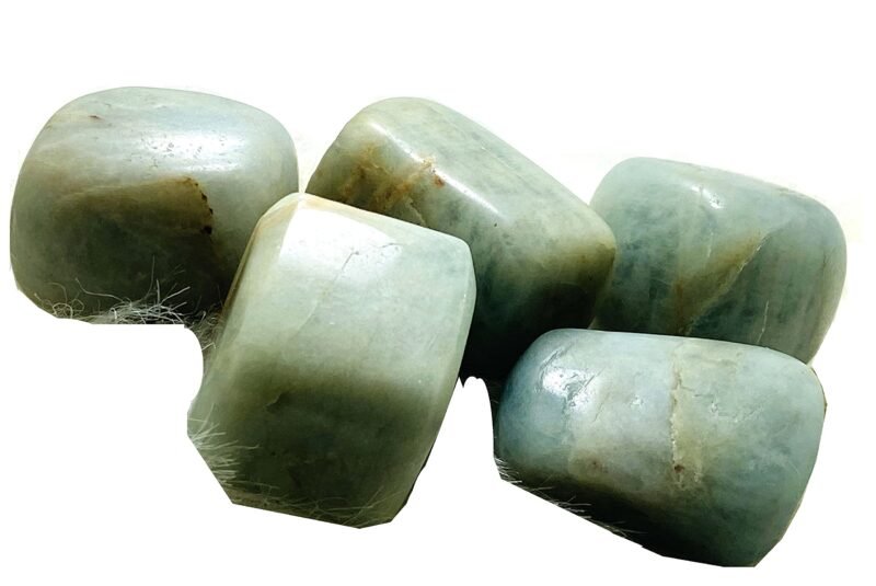 Aquamarine Natural Healing Crystal Tumble Stone (Value Pack of 2 AAA Grade Natural Tumbles) - Image 2