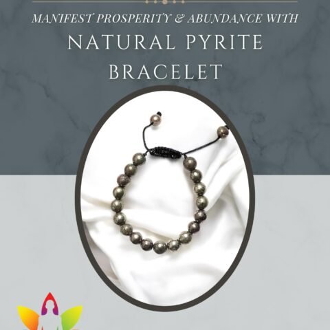 Natural Pyrite Bracelet AAA Grade Certified 10mm Adjustable Thread Unisex Real Crystal Bracelet for Prosperity, Abundance & Manifestation