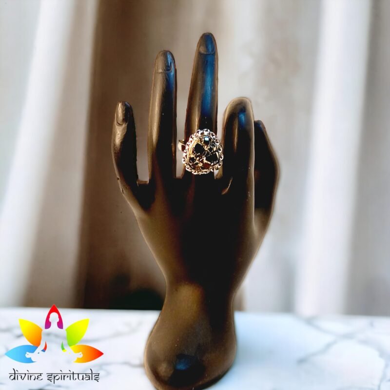 Lab Certified AAA Grade Natural Pyrite Geode Ring Adjustable Ring Original Pyrite Crystal Money Magnet For Abundance, Prosperity & Manifestation For Men & Women