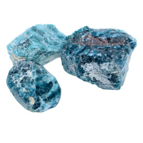 Natural Rought Raw Crystal Stones for Meditation, Healing, Feng Shui, Chakra Healing, Decor and Manifesting Abundance - 100 Grams (Natural Blue Apatite)