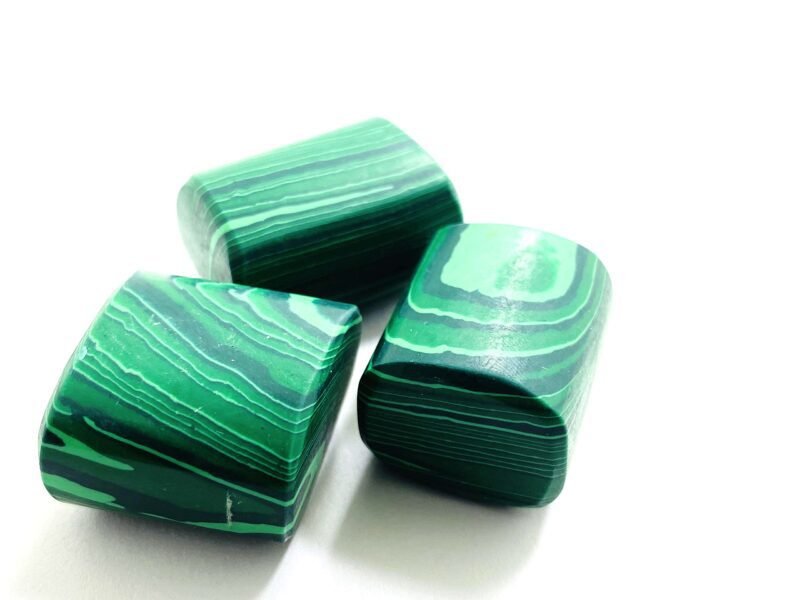 Malachite Natural Healing Crystal Tumble Stone (Value Pack of 2 AAA Grade Natural Tumbles)