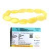 Natural Yellow Calcite Bracelet AAA Grade Certified Pebble Oval Shape Unisex Real Crystal Bracelet for Confidence, Positivity, & Emotional Healing