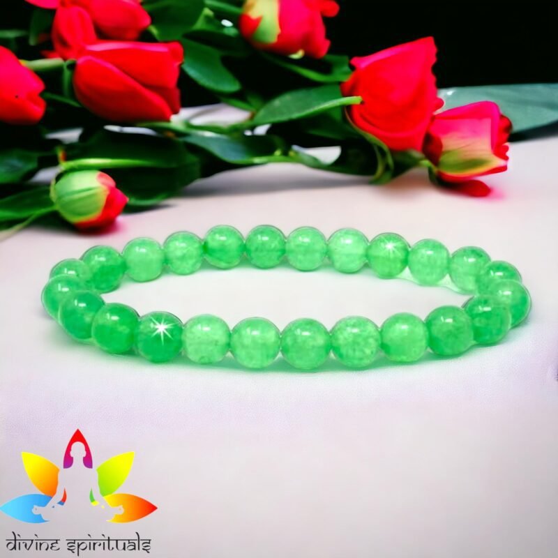 Natural Green Aventurine Premium Semi-Precious Gemstone Bracelet 8mm Lab-certified Unisex Crystal Bracelet for Yoga, Meditation & Healing