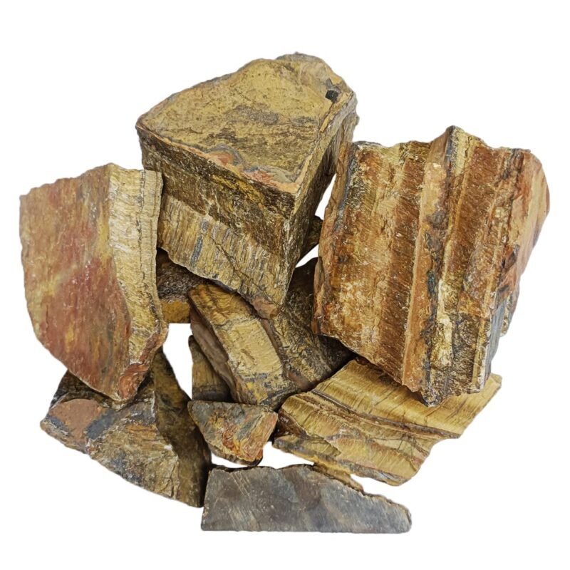 Divinity Healing Crystals Natural Crystal Raw Stones Original Rough Raw Gemstone AAA+ Premium Grade Rock Raw Gemstone (Tiger Eye) 250 Grm