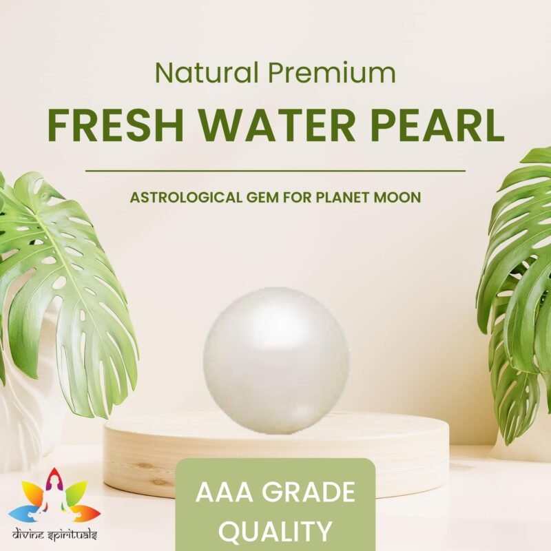 Natural Premium Fresh Water Pearl (Original Moti) Lab-Certified AAA Grade Round Cabachon Gems For Moon, Love, Stress Reduction & Ring Jewelry For Men & Women approx. 5 Carat - Image 2