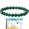 Lab Certified AAA Grade Natural Green Jade Unisex Bracelet 8mm Stretchable Original Real Crystal 'Stone of Good Luck' Bracelet For Peace & Manifestation