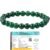 Lab Certified AAA Grade Natural Green Jade Unisex Bracelet 8mm Stretchable Original Real Crystal 'Stone of Good Luck' Bracelet For Peace & Manifestation
