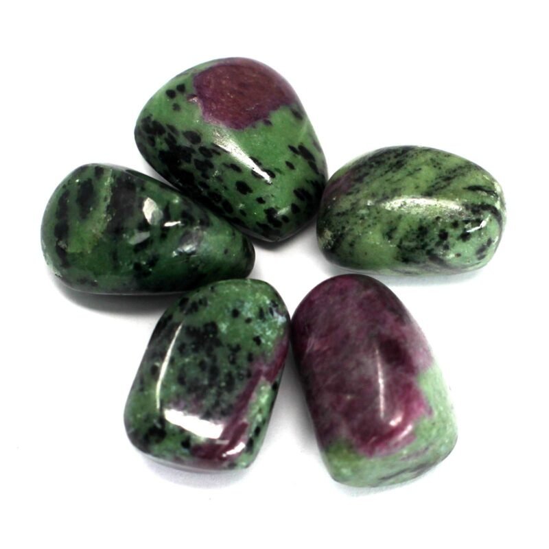 Divinity Original Crystal Tumble GemStone For Manifestation, Abundance , Healing and Meditation (Ruby Zoisite)