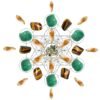Money Magnet Stones Sacred Grid Kit for Manifesting Financial Abundance, Name and Fame, Business Success - Kit Contains 1 Pyrite, 14 Citrine Points, 6 Tiger Eye Tumbles, 6 Green Aventurine Tumbles