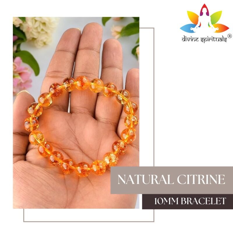 Natural Citrine Bracelet Lab-Certified AAA Grade 10mm Stretchable Original Crystal Bracelet For Success, Prosperity, Wealth & Financial Abundance For Men & Women - Image 2