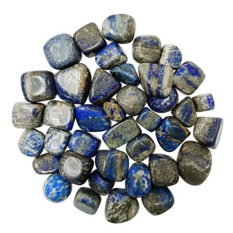 Divinity Healing Crystals Natural Tumble Stone Crystal Tumble Stone Crystals Gemstones Tumbled Pebble Stones for Reiki Healing (Lapis Lazuli Tumble Stone)Value Pack Of 2