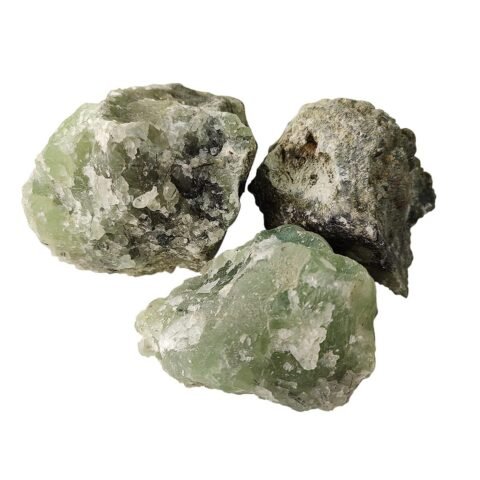 Natural Rought Raw Crystal Stones for Meditation, Healing, Feng Shui, Chakra Healing, Decor and Manifesting Abundance - 100 Grams (Natural Prehnite)