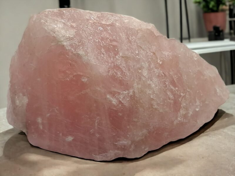 Divinity Big Rose Quartz Raw Natural and Pure Stone 1011 Grams Big Rock Lab Certified for Unconditional Love and Joy - Heart Chakra Balancing Healing Meditation Rock