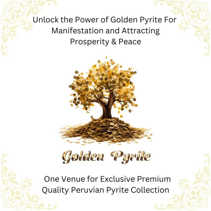 Golden Pyrite Natural Premium Pyrite Cluster Original Certified Peruvian Pyrite Crystal For Manifestation, Prosperity & Abundance approx. 40g/200 ct