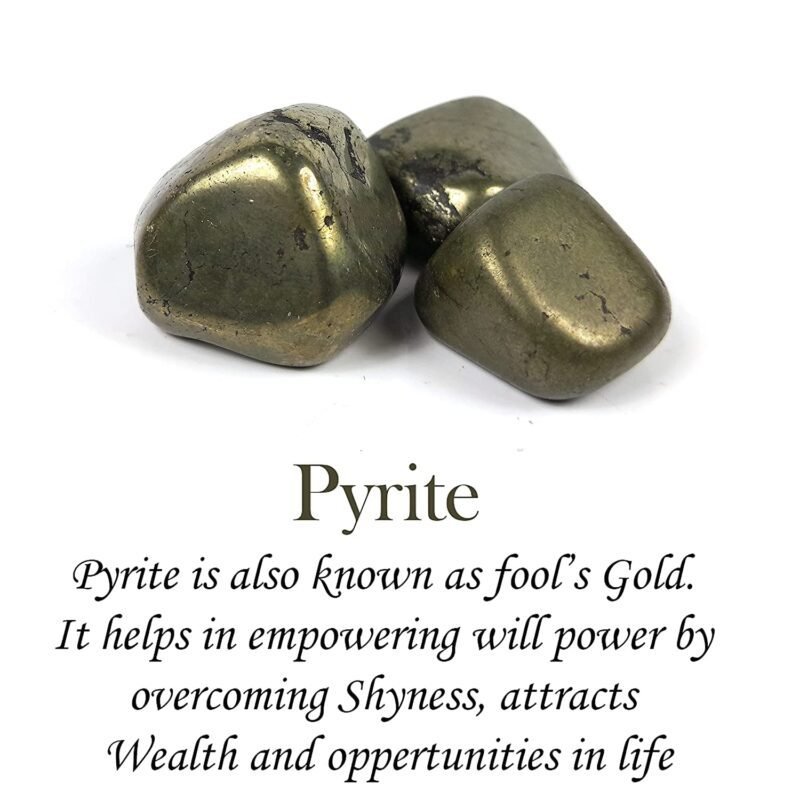 Divinity Original Crystal Tumble GemStone For Manifestation, Abundance , Healing and Meditation (Pyrite)