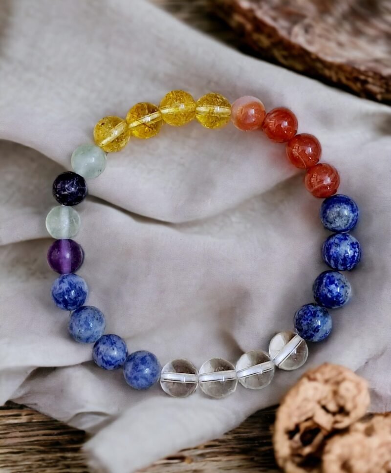 Zodiac Crystal Virgo Sun Sign Certified Bracelet Original Natural 8 mm Stone Beads (Unisex) with Palo Santo Stick and Pine Wood Gift Box
