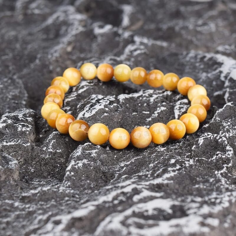 Yellow Cat's Eys Natural Bracelet Pure Certified For Men and Women Adjustable 8mm Lab Certified Gemstone For Men and Women Bracelet for Healing Meditation Success and Abundance - Image 2