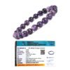 Natural Lepidolite Bracelet Lab-Certified AAA Grade 8mm Stretchable Original Unisex Bracelet For Heart, Third Eye, and Crown Chakras, Stress Relief, Inner Peace & Meditation