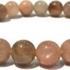 Divinity Natural Pure Certified 8mm Peach MoonStone Unisex Bracelet Super AAA Quality for Healing Meditation Success and Abundance (Peach Moonstone Bracelet)