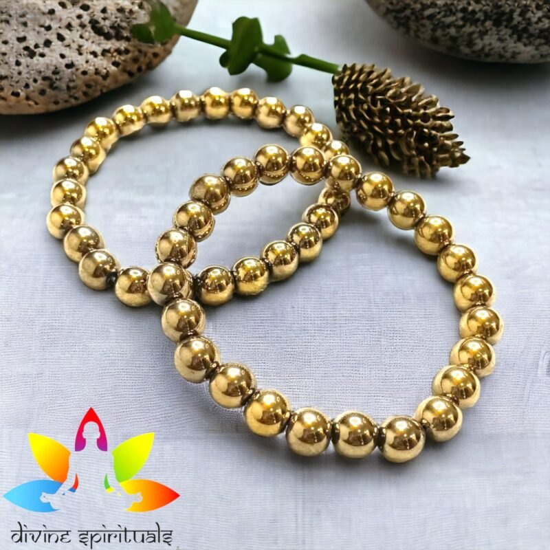 AAA Grade Golden Pyrite Bracelet Authentic Lab-certified 8mm Stretchable Bracelet For Men & Women - Image 7