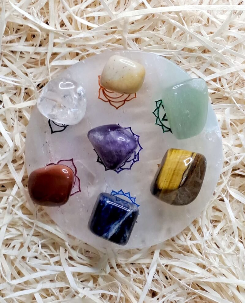 7 Chakra Healing Stone Set With Chakra Selenite Charging Disc-Aaa Grade Meditation&Healing Kit - Image 3