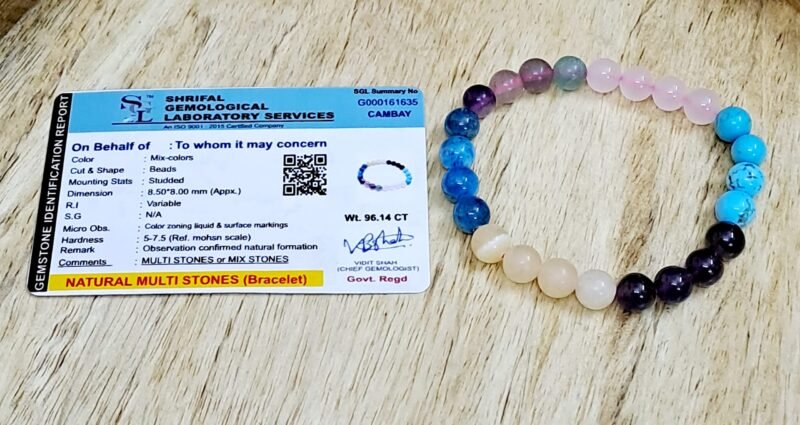 Divine Spirituals Pisces Sun Sign Natural Crystal Certified Unisex Bracelet Original Natural 8 mm Stone Beads with Palo Santo Smudge - Image 3