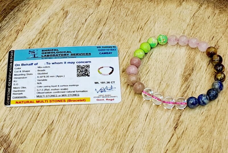 Zodiac Crystal Taurus Sun Sign Certified Bracelet Original Natural 8 mm Stone Beads (Unisex) with Palo Santo Stick