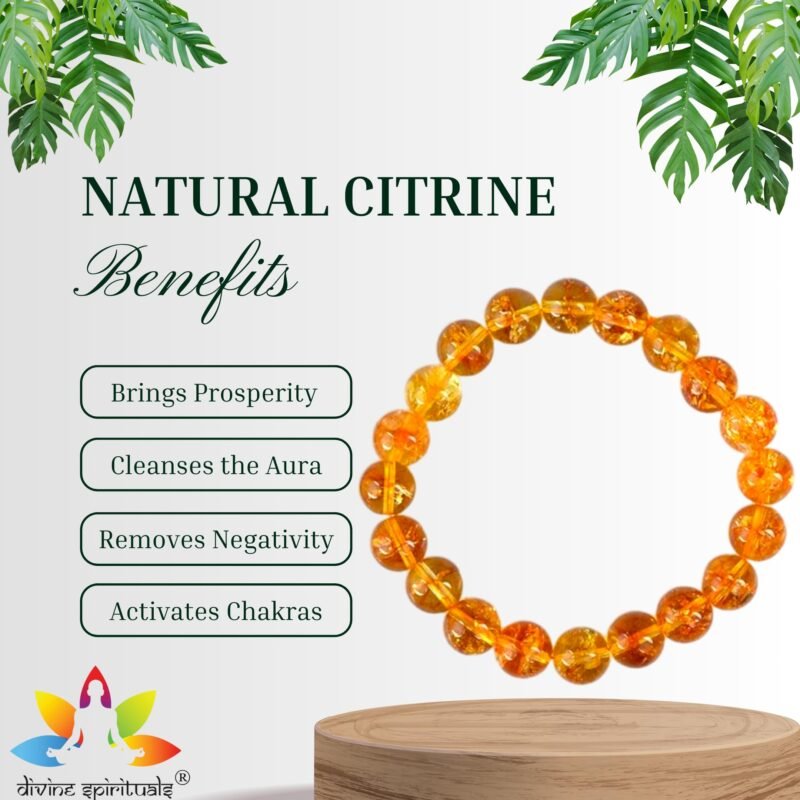 Natural Citrine Bracelet Lab-Certified AAA Grade 10mm Stretchable Original Crystal Bracelet For Success, Prosperity, Wealth & Financial Abundance For Men & Women - Image 3