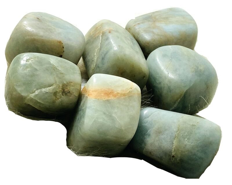 Aquamarine Natural Healing Crystal Tumble Stone (Value Pack of 2 AAA Grade Natural Tumbles)