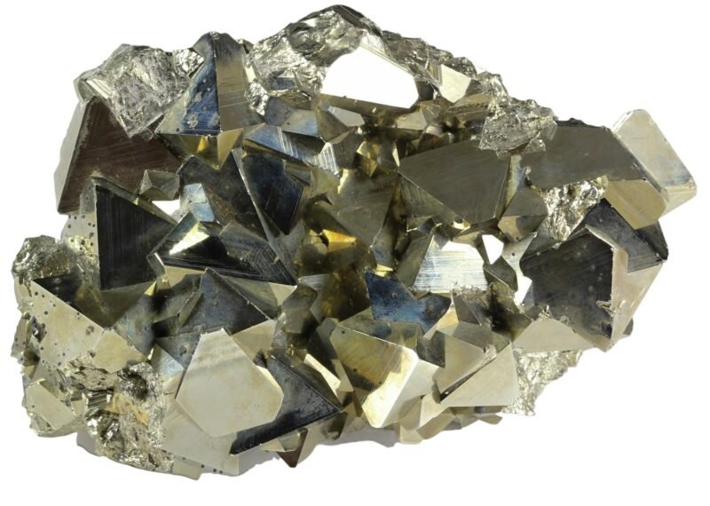 Divine Spirituals Pyrite Stone Original Cluster - High Energy Natural Iron Pyrite Stone Gold Rock Reiki Crystal Used for Increased Willpower and Manifestation (180 CARAT Approx.)