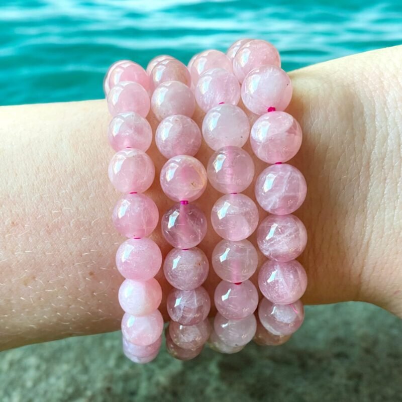 Natural Rose Quartz Bracelet 10mm Lab-Certified Unisex Premium Real Crystal 'Stone of Love' Bracelet For Love, Heart Chakra & Peace