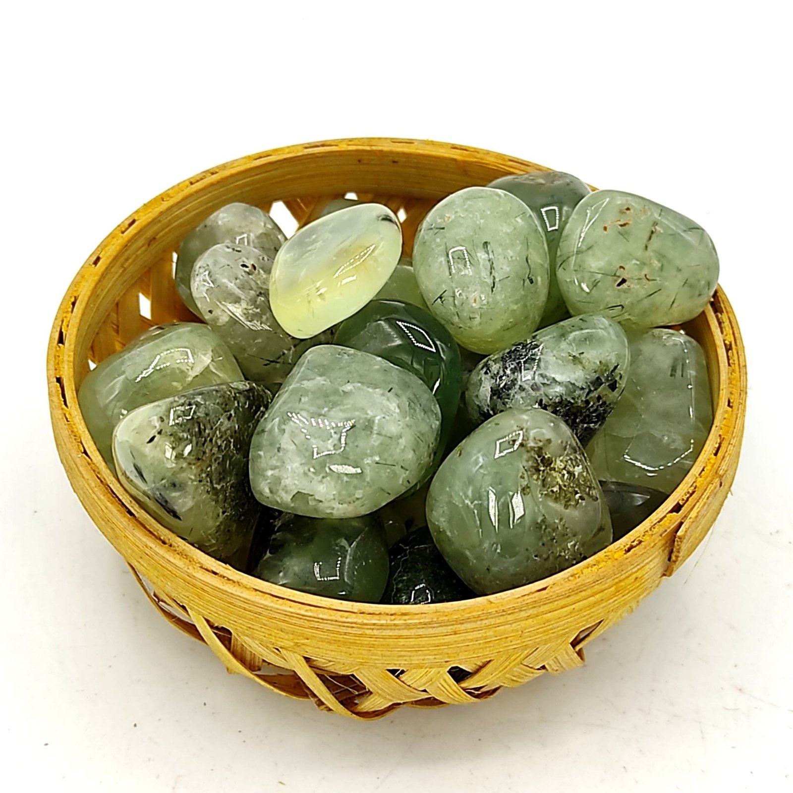Divinity Original Crystal Tumble GemStone For Manifestation, Abundance , Healing and Meditation (Prehnite)